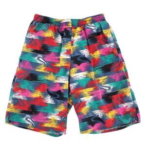 80s multicolor board shorts 1980s vintage